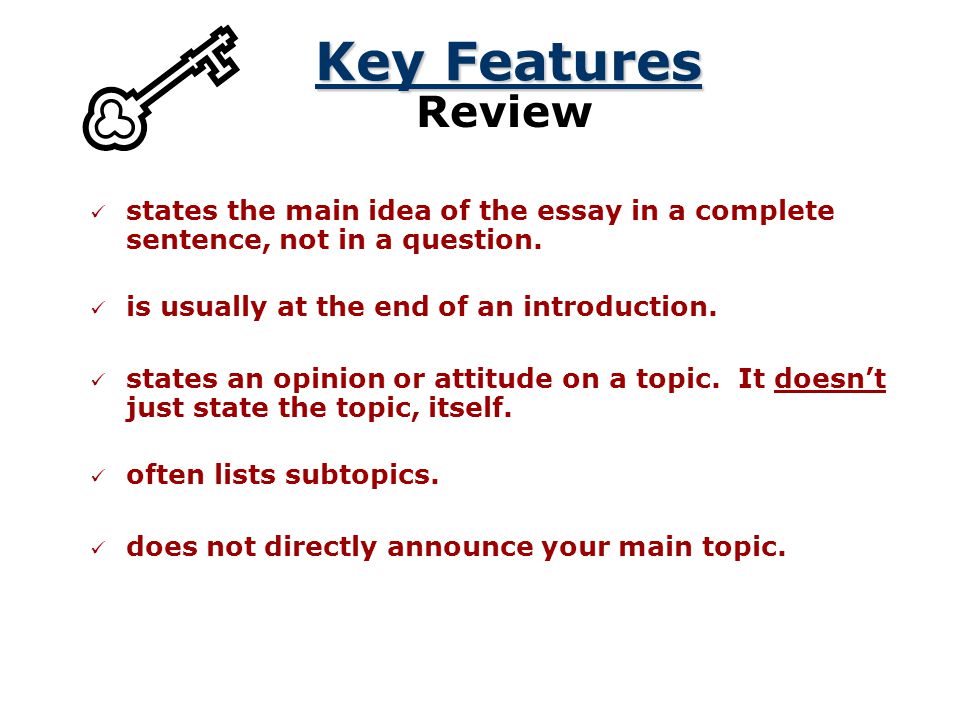 Features of an opinion essay
